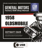 1958 Oldsmobile Shop Manual, Sales Data & Parts Books on USB