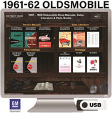 1961-1962 Oldsmobile Shop Manuals, Sales Literature & Parts Books on USB