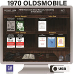 1970 Oldsmobile Shop Manuals, Sales Data & Parts Books on USB