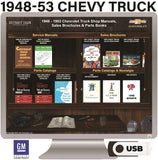 1948-1953 Chevrolet Truck Shop Manuals, Sales Brochures & Parts Books on USB