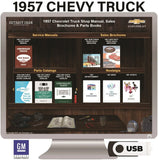 1957 Chevrolet Truck Shop Manual, Sales Brochures & Parts Books on USB