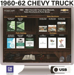 1960-1962 Chevrolet Truck Shop Manuals, Sales Brochures & Parts Books on USB