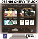 1963-1966 Chevrolet Truck / Van Shop Manuals, Sales Literature & Parts Books on USB