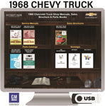 1968 Chevrolet Truck Shop Manuals, Sales Brochure & Parts Books on USB