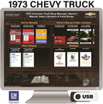 1973 Chevrolet Truck Light Duty Shop Manuals, Owner Manual, Sales Brochures & Parts Catalogs on USB
