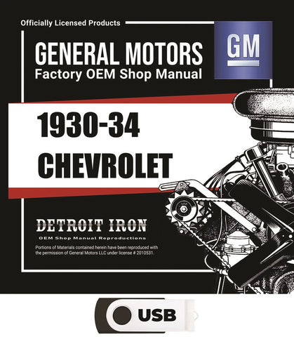 1930-1934 Chevrolet Truck and Car Shop Manuals, Sales Data & Parts Books on USB