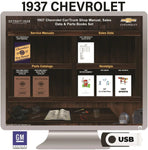 1937 Chevrolet Truck and Car Shop Manual, Sales Data & Parts Books on USB