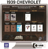 1939 Chevrolet Truck and Car Shop Manuals, Sales Data & Parts Books on USB