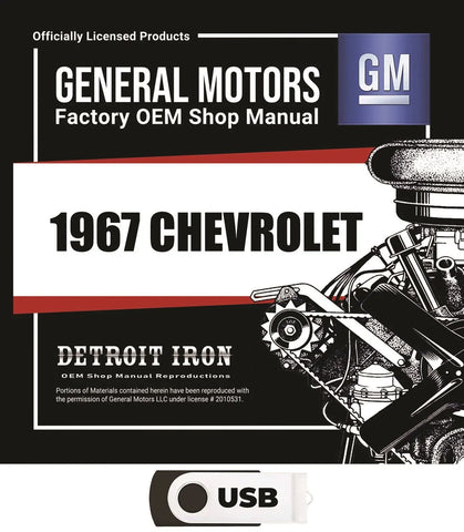 1967 Chevrolet Shop Manuals, Sales Literature & Parts Books on USB