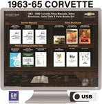 1963-1965 Corvette Shop Manuals, Sales Literature & Parts Books on USB