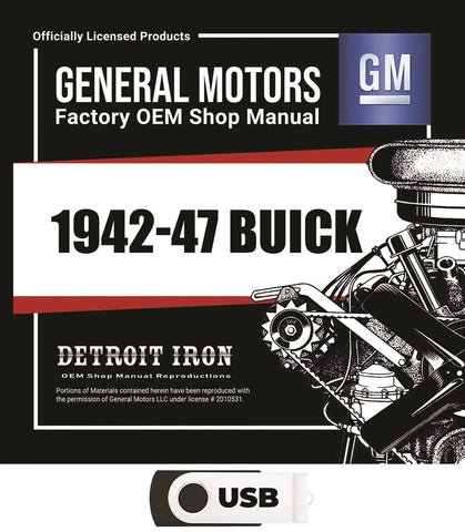 1942-1947 Buick Shop Manuals, Parts Books & Sales Literature on USB