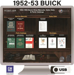 1952-1953 Buick Shop Manuals, Parts Books & Sales Data on USB