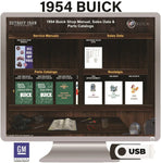 1954 Buick Shop Manual, Parts Books & Sales Data on USB