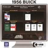 1956 Buick Shop Manual, Sales Data & Parts Books on USB