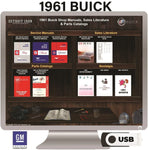 1961 Buick Shop Manuals, Sales Literature & Parts Books on USB
