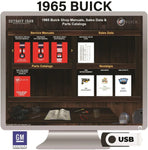 1965 Buick Shop Manuals, Sales Data & Parts Book on USB