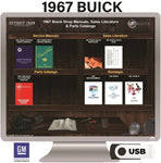 1967 Buick Shop Manuals, Sales Literature & Parts Book on USB