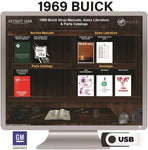 1969 Buick Shop Manuals, Sales Literature & Parts Book on USB