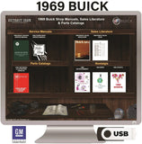 1969 Buick Shop Manuals, Sales Literature & Parts Book on USB