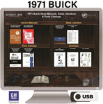 1971 Buick Shop Manuals, Sales Literature & Parts Books on USB