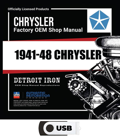1941-1948 Chrysler Shop Manual, Parts Catalog & Sales Literature on USB