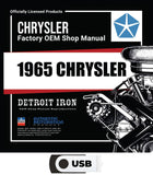 1965 Chrysler Shop Manual, Sales Data and Parts Book on USB