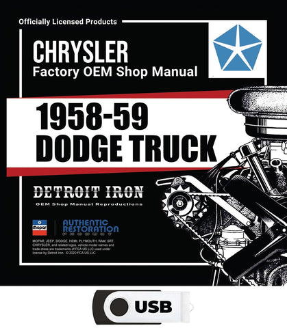 1958-1959 Dodge Truck Shop Manuals on USB