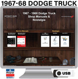1967-68 Dodge Truck Shop Manuals on USB