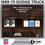 1969-70 Dodge Truck Shop Manuals on USB