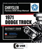1971 Dodge Truck Shop Manuals on USB