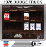 1976 Dodge Truck Shop Manual and Sales Brochure on USB