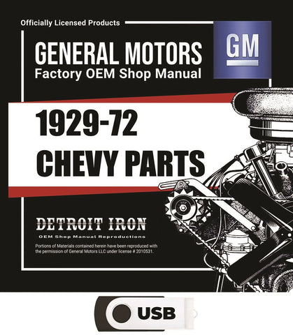1929-1972 Chevrolet Auto / Truck Parts Manuals (Only) on USB