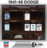 1941-1948 Dodge Shop Manual, Sales Data & Parts Book on USB
