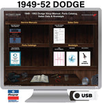 1949-1952 Dodge Shop Manual, Sales Data & Parts Book on USB