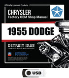 1955 Dodge Shop Manual, Sales Literature, & Parts Book on USB