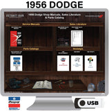 1956 Dodge Shop Manual, Sales Literature & Parts Book on USB