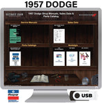 1957 Dodge Shop Manual, Sales Data & Parts Book on USB