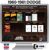 1960-1961 Dodge Shop Manuals, Sales Literature & Parts Book on USB