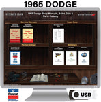 1965 Dodge Shop Manuals, Sales Data & Parts Book on USB