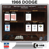 1966 Dodge Shop Manuals, Sales Data & Parts Catalog on USB