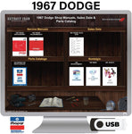 1967 Dodge Shop Manuals, Sales Data & Parts Book on USB