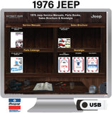 1976 Jeep Shop Manual, Parts Book & Sales Brochure on USB