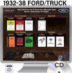 1932-1938 Ford Trucks and Cars Shop Manuals, Sales Data & Parts Books on CD