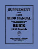 1928 Buick Repair Shop Manual Supplement to 1927 Shop Manual