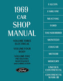 1969 Ford Car Shop Manual Chassis Engine Electrical Body Maintenance Lubrication