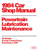 1984 Ford Lincoln Mercury Car Chassis Body Electrical Shop Manual