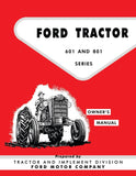 1957-1962 Ford Tractor 601 & 801 Series Owner's Manual