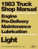1983 Ford Trucks, Bronco & Vans Shop Manual - Body, Chassis, Engine & Electrical