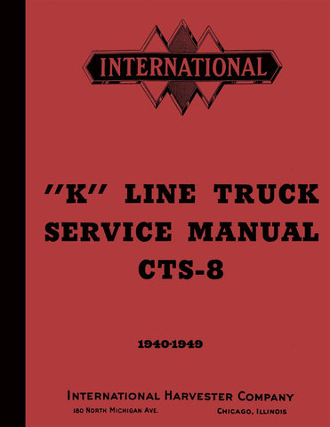 1940 - 1949 International K & KB Truck Service Manual