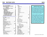 1984 Ford Mustang Capri Electrical Vacuum Troubleshooting Manual - COLOR